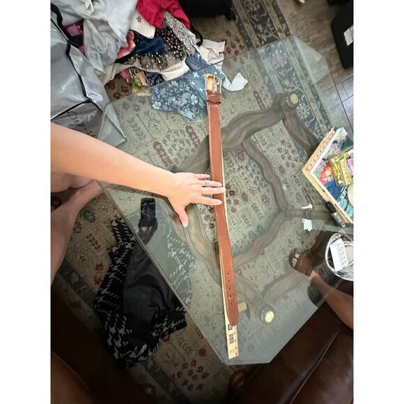 BRIGHTON Men's Brown Genuine Leather Western Full Grain Cowhide Belt Size 26 - Picture 7 of 7